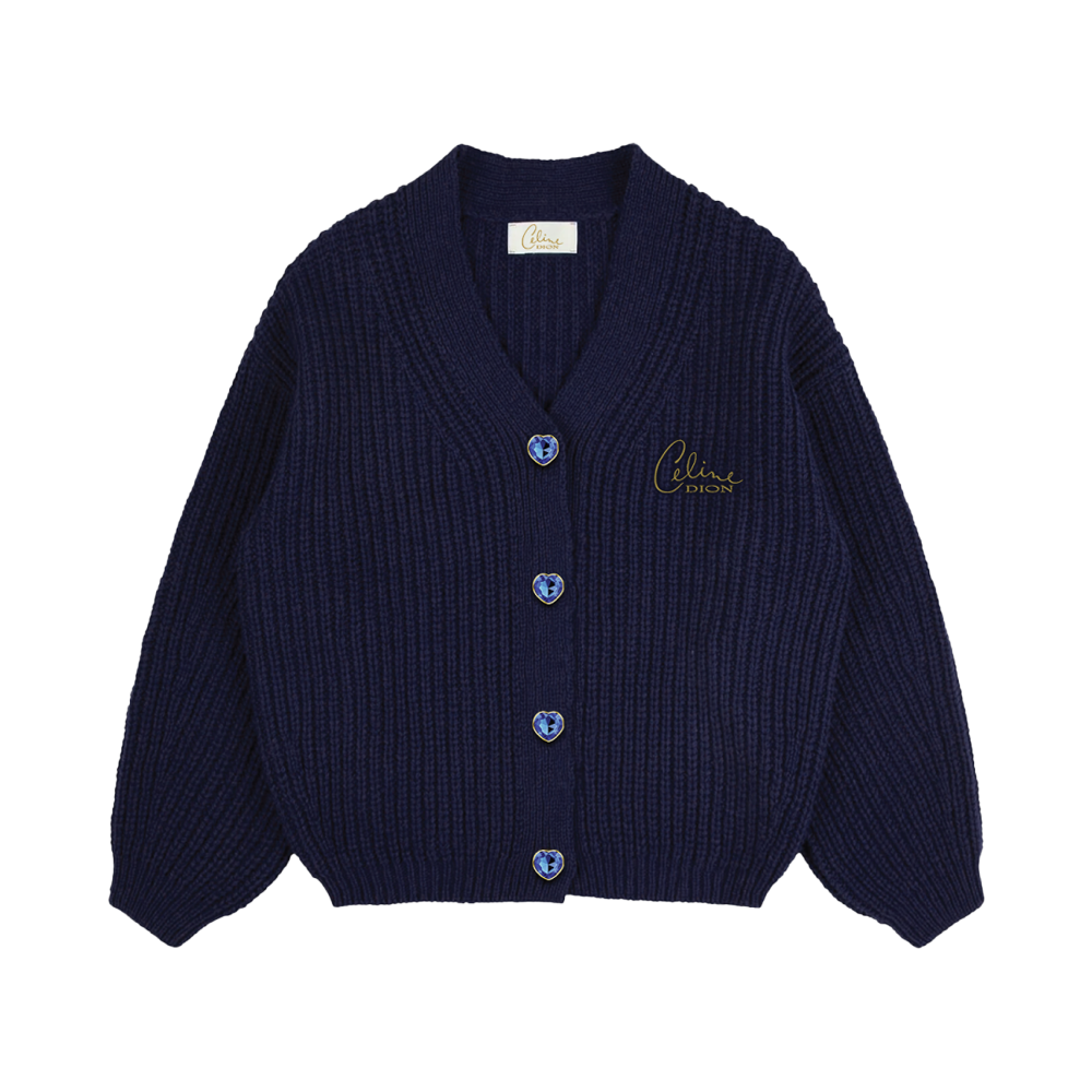 Blue Diamond Knit Cardigan