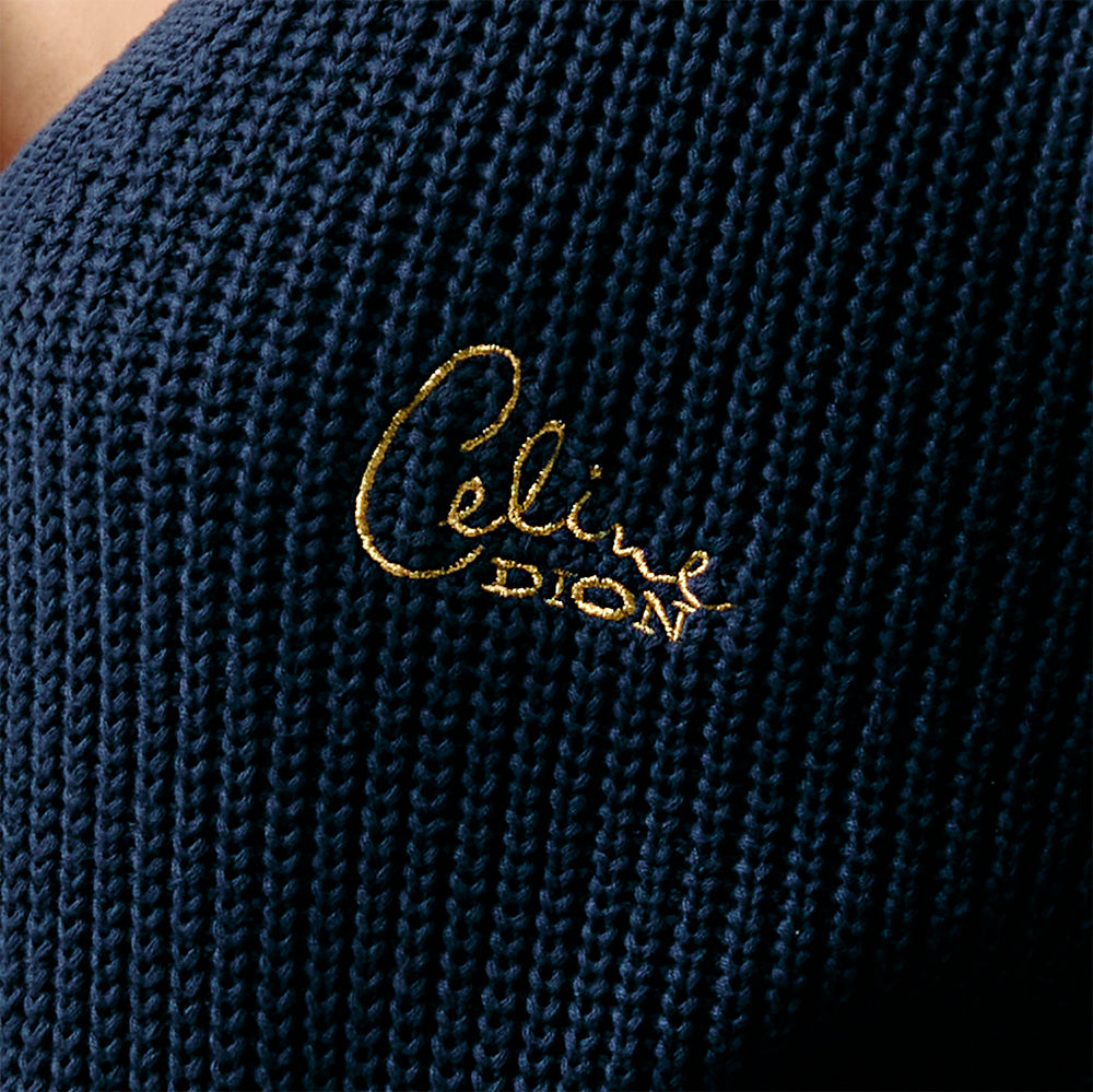 Blue Diamond Knit Cardigan - Celine Dion Boutique
