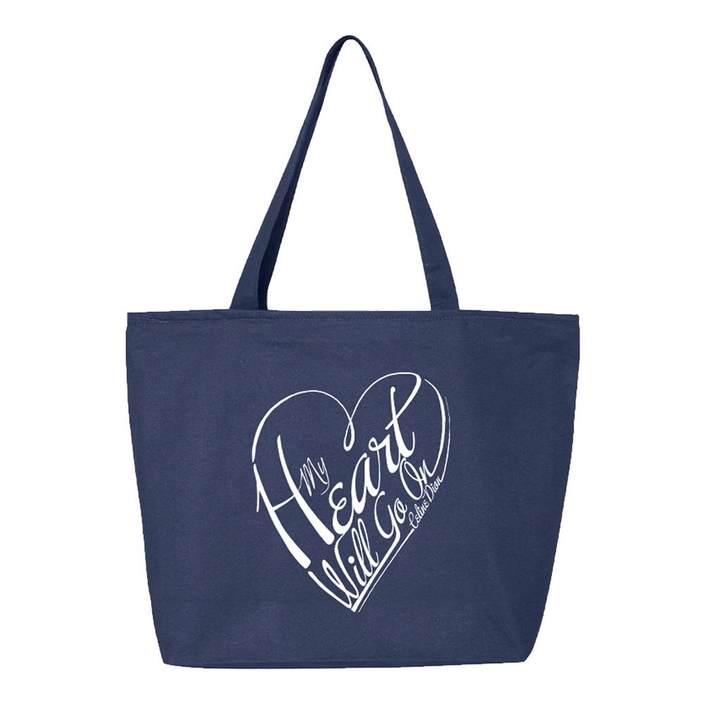 My Heart Will Go On Navy Tote Bag